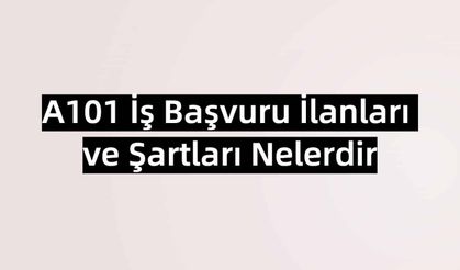 A101 Güncel İş İlanları ve Başvuru Şartları 2023